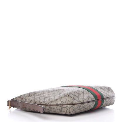 Gucci GG Supreme Monogram Web Ophidia Half Moon Hobo Brown 4 of 7