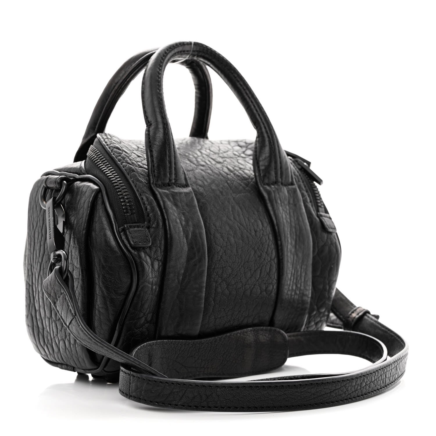 Alexander Wang Pebbled Lambskin Mini Rockie Black Matte Black Hardware 3 of 9