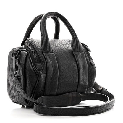 Alexander Wang Pebbled Lambskin Mini Rockie Black Matte Black Hardware 3 of 9