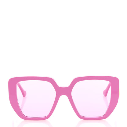 Gucci Acetate Square Frame Sunglasses GG0956S Pink 2 of 8