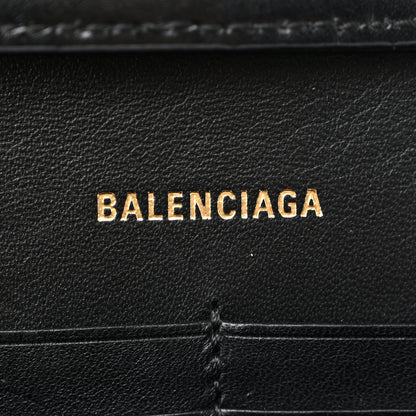 Balenciaga Shiny Box Calfskin Hourglass Chain Bag Black 6 of 10