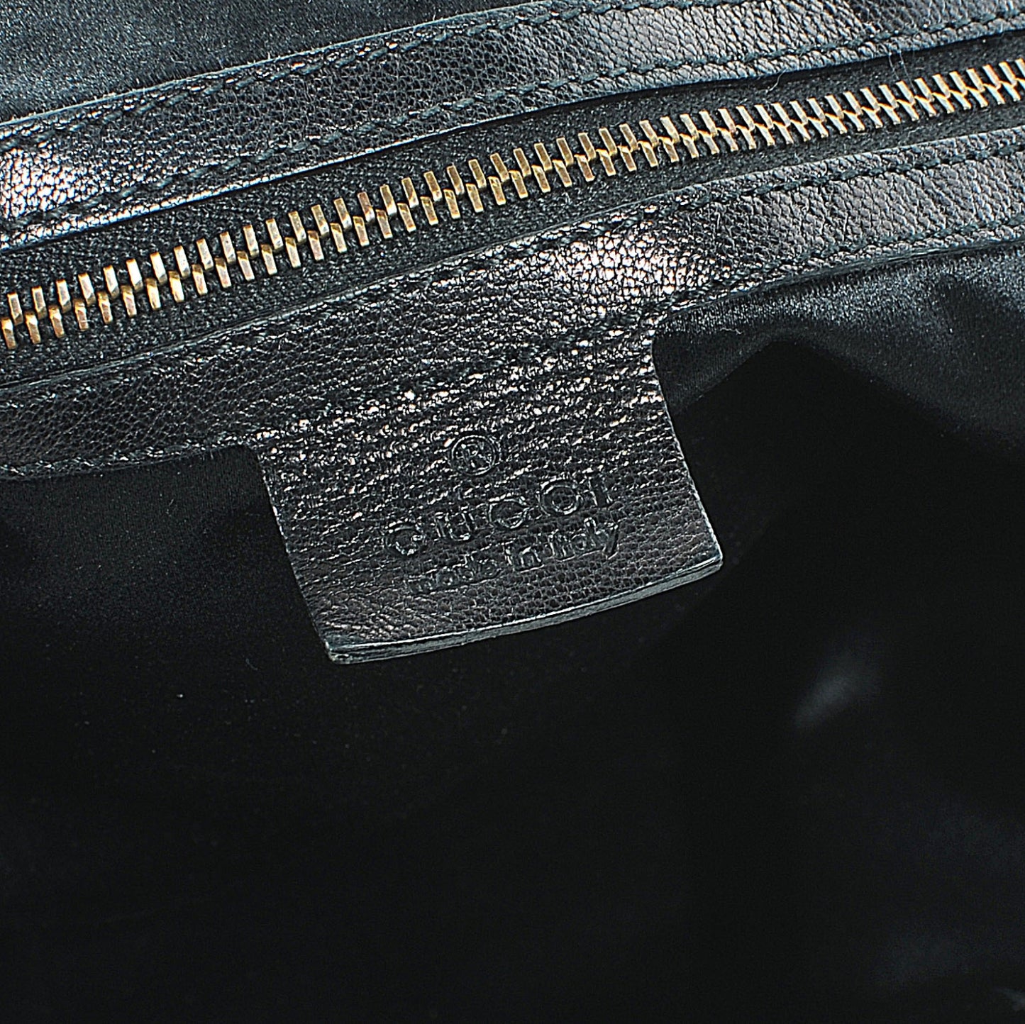 Leather Metal Bamboo Striped Tote Black