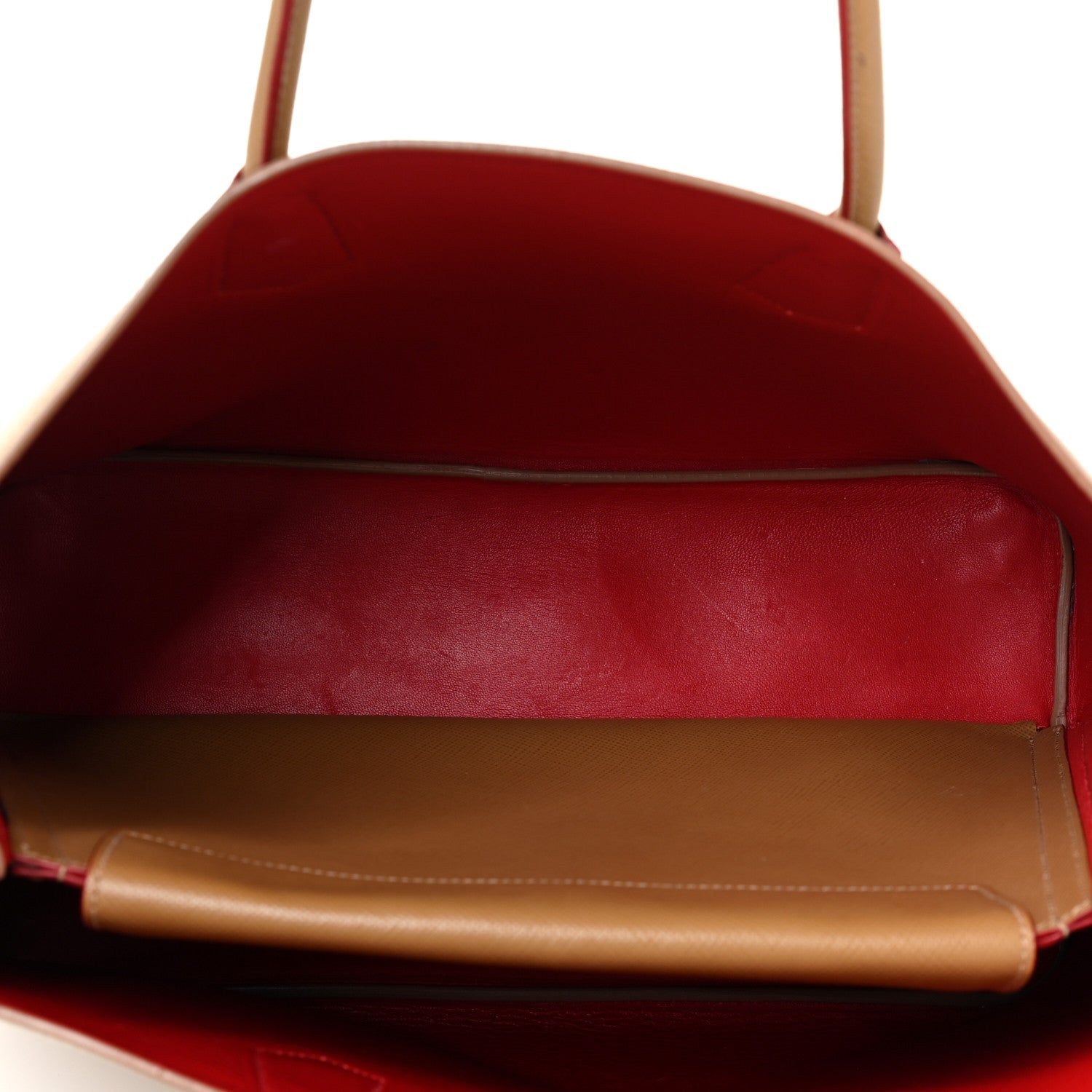 Prada Saffiano Cuir Medium Double Bag Caramel Fuoco 5 of 17