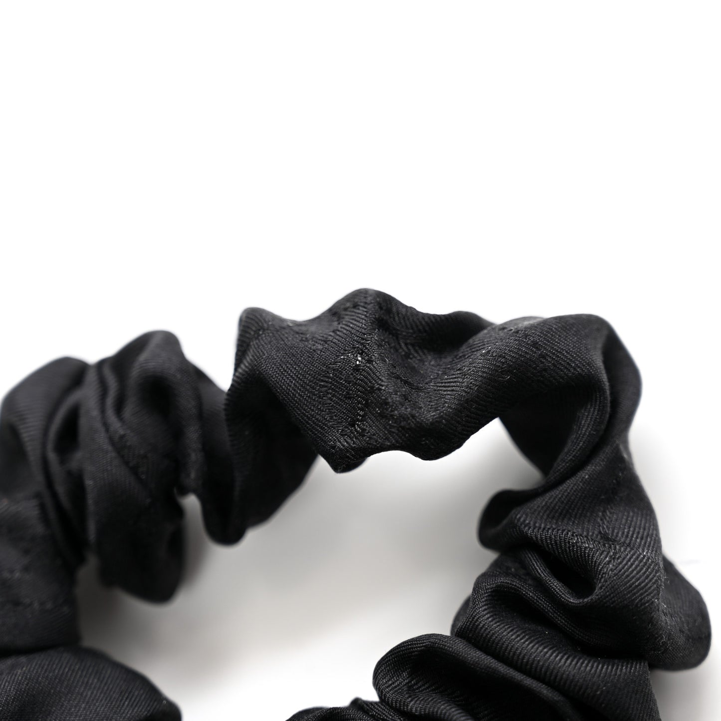 Silk Hair Tie Black Ivory