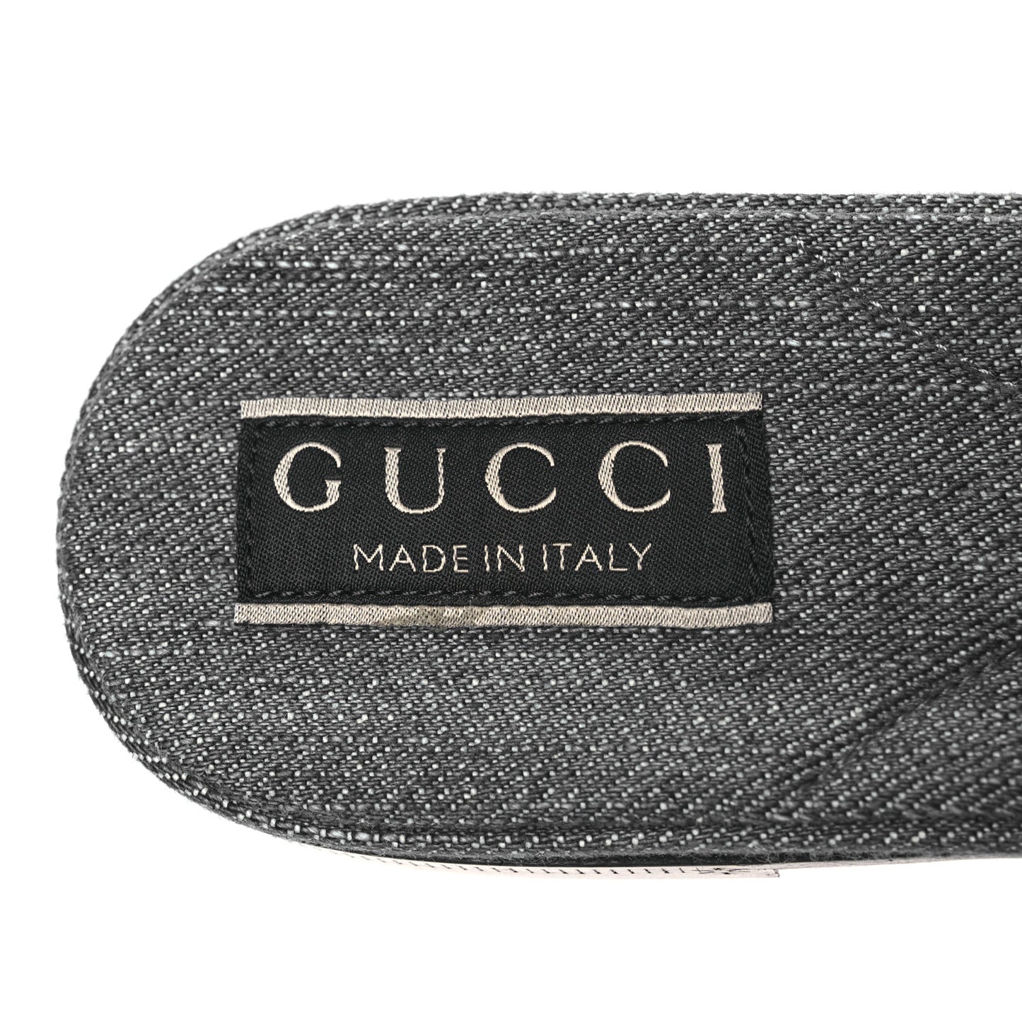 Plain Spain Denim Logo Slide Sandals 37 Light Blue