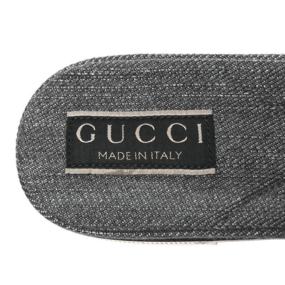Gucci Plain Spain Denim Logo Slide Sandals 37 Light Blue 9 of 11