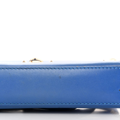 Valentino Garavani Vitello Medium Rockstud Flip Lock Crossbody Bag Acid Blue 19 of 21