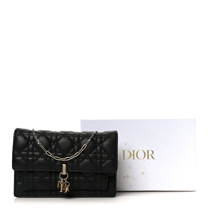 Christian Dior Lambskin Cannage Chain My Dior Daily Chain Pouch Black 11 of 11