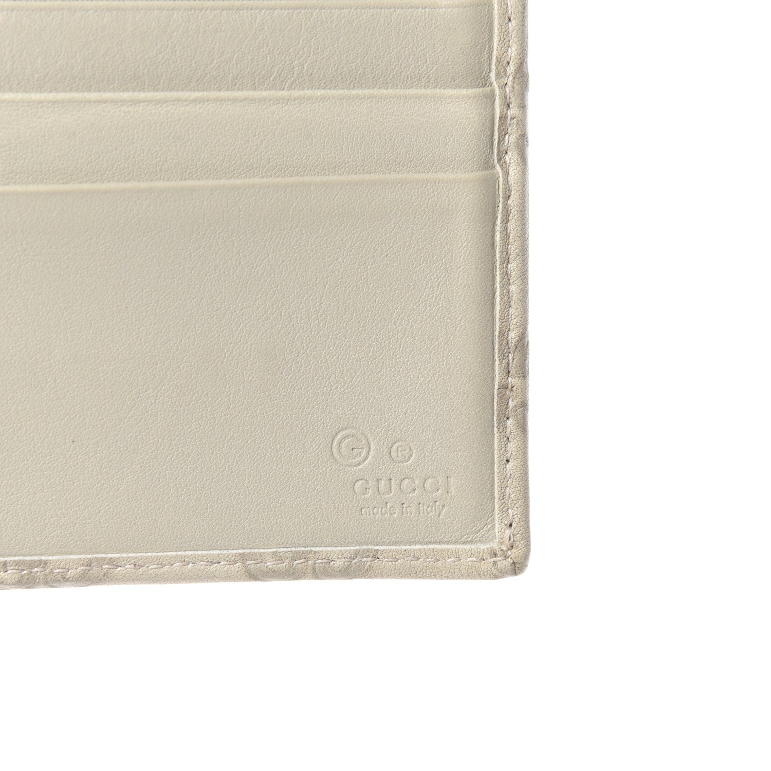 Gucci Guccissima Continental Flap Wallet Off White 6 of 6