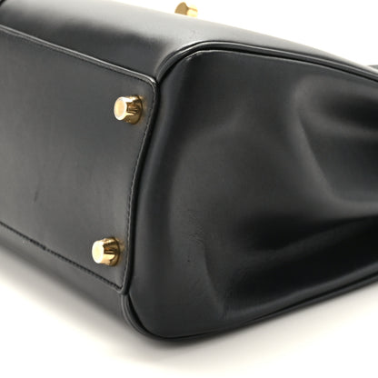 Celine Satinated Calfskin Medium 16 Top Handle Bag Black 10 of 10