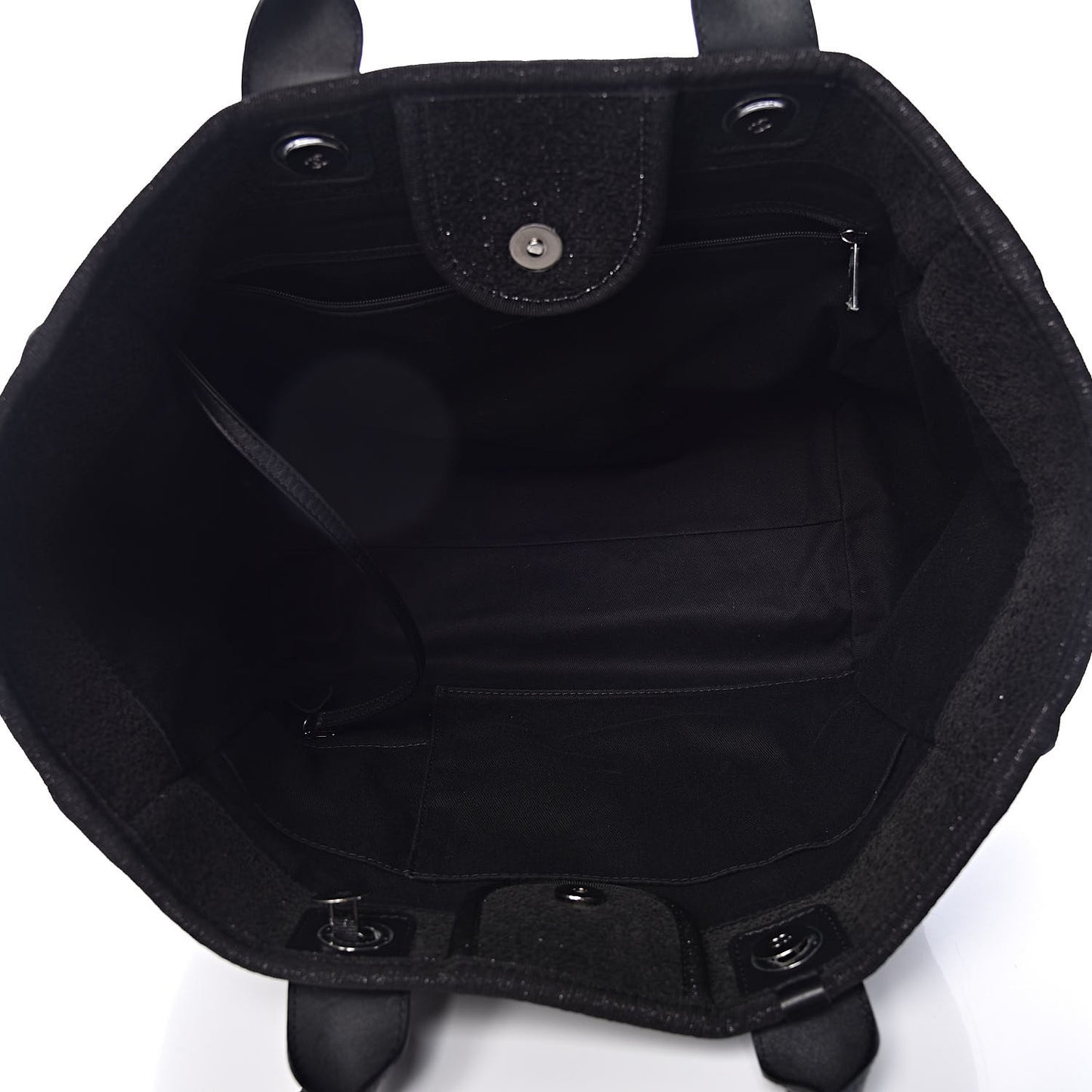 Lurex Boucle Medium Deauville Tote Black