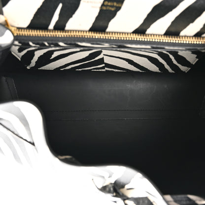 Mansur Gavriel Saffiano Zebra Print Mini Lady Bag Black White 5 of 14