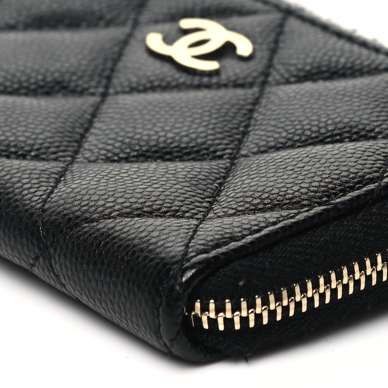 Chanel Caviar Quilted Zipped Key Holder Case Black 9 of 9
