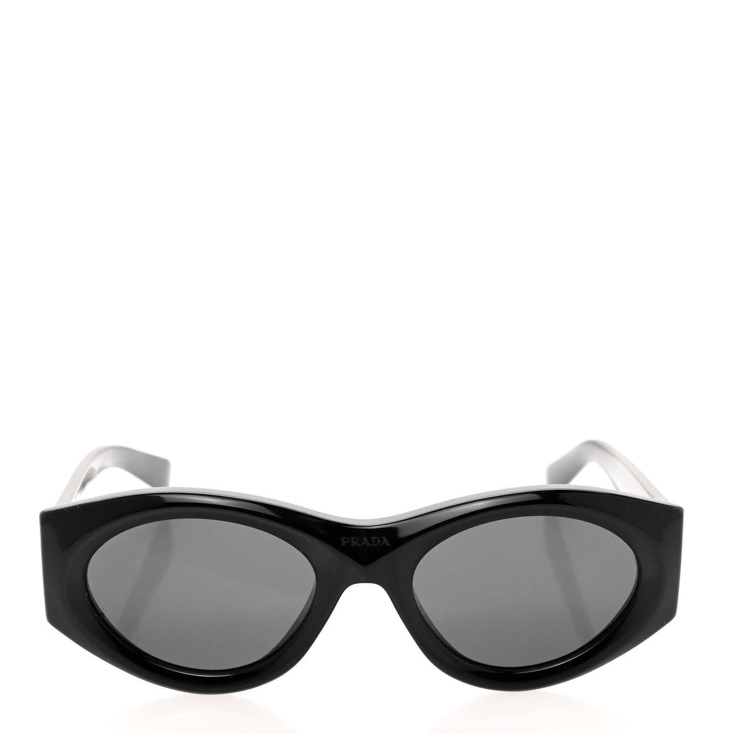 Prada Acetate Oval Symbole Sunglasses SPR 20Z Black 2 of 8