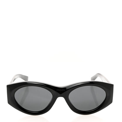 Prada Acetate Oval Symbole Sunglasses SPR 20Z Black 2 of 8