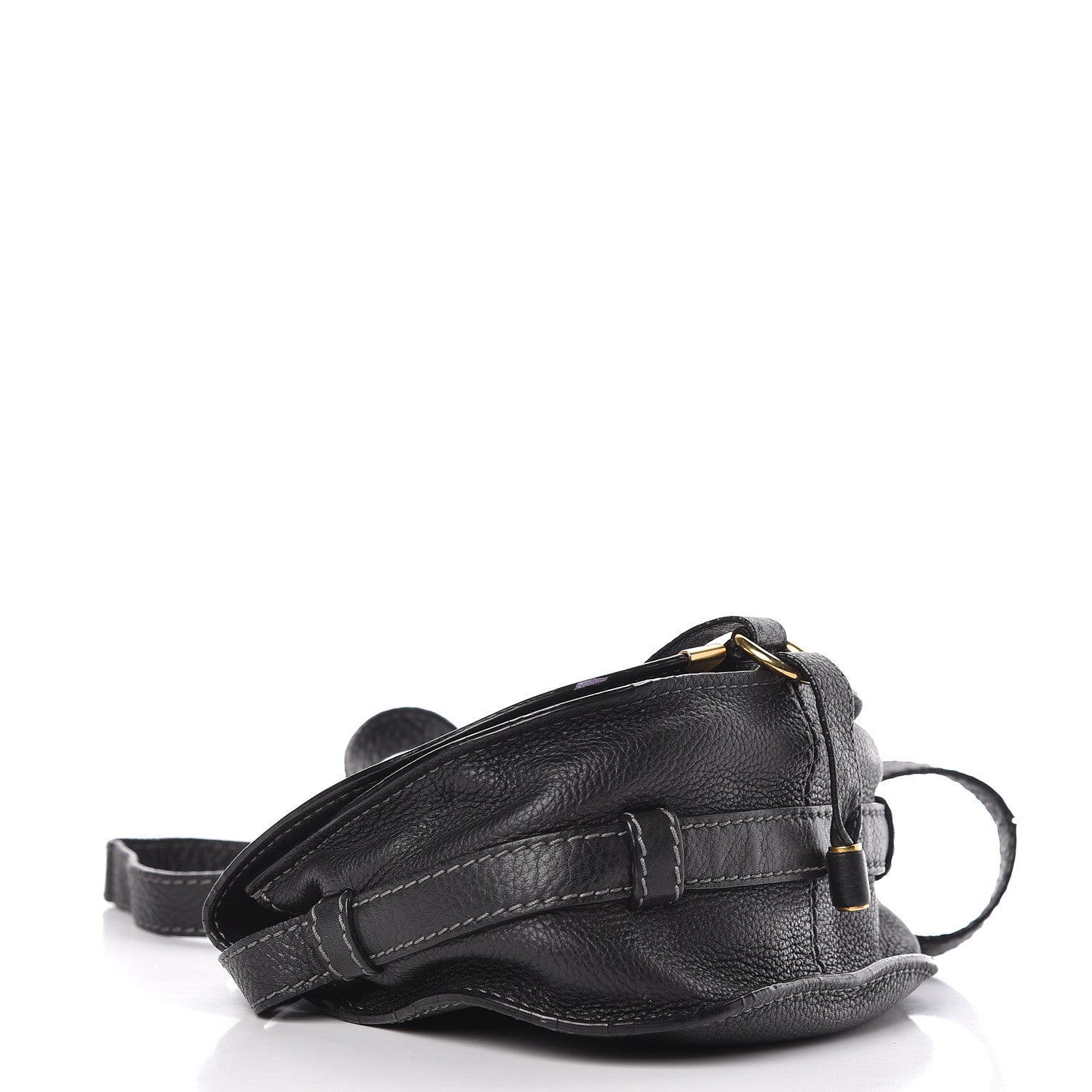 Chloe Calfskin Mini Marcie Round Crossbody Bag Black 4 of 11