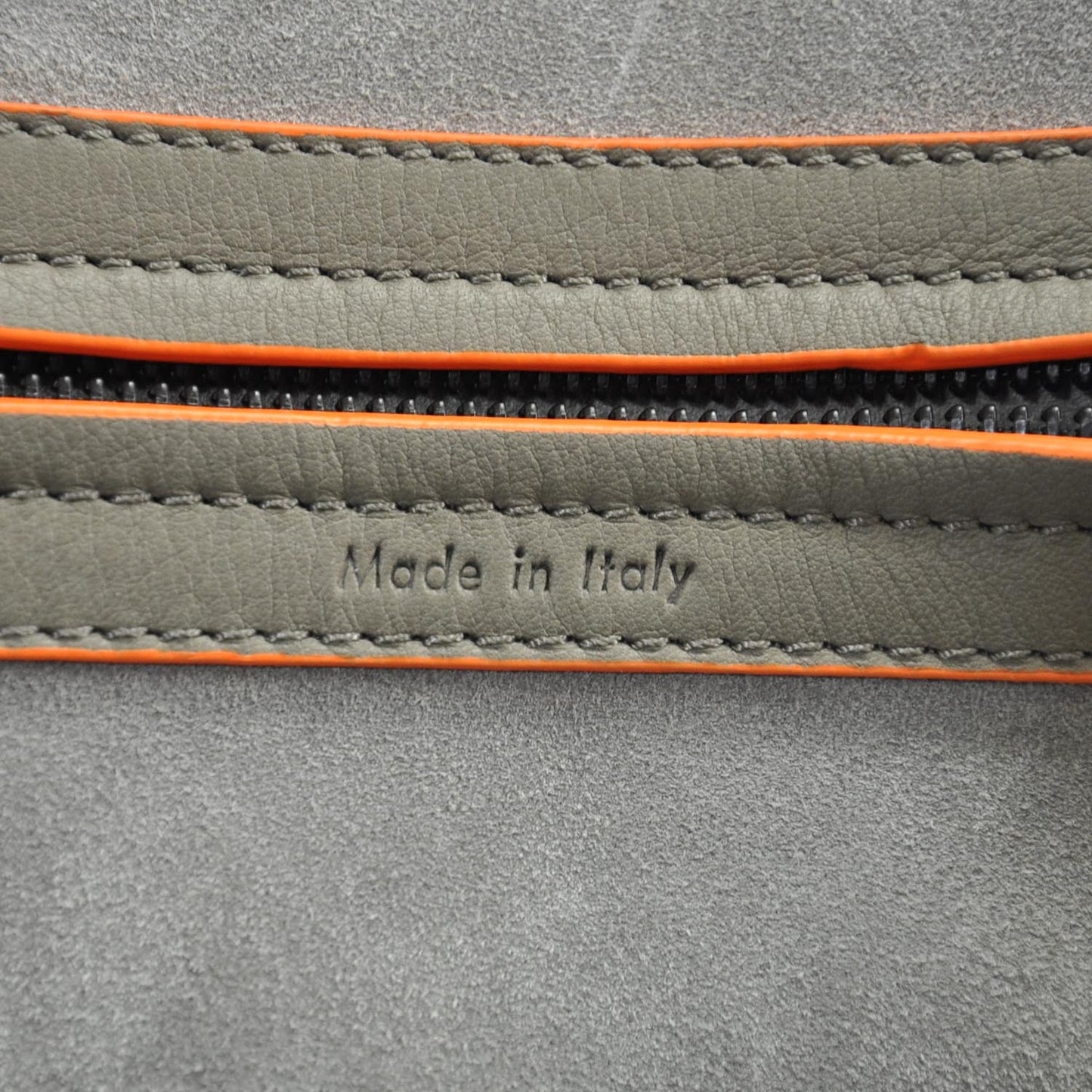Smooth Calfskin Large Phantom Luggage Grey Orange