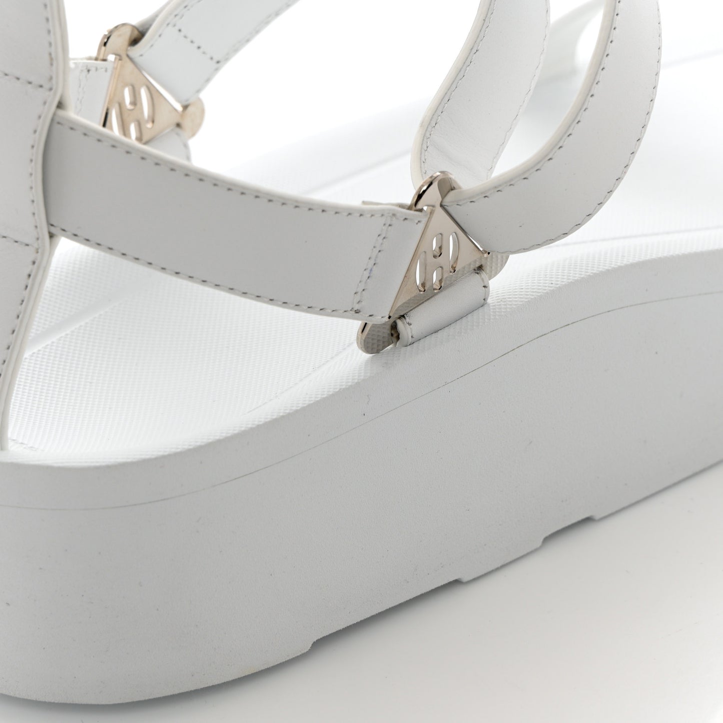 Calfskin Womens Enid Sandals 39 White