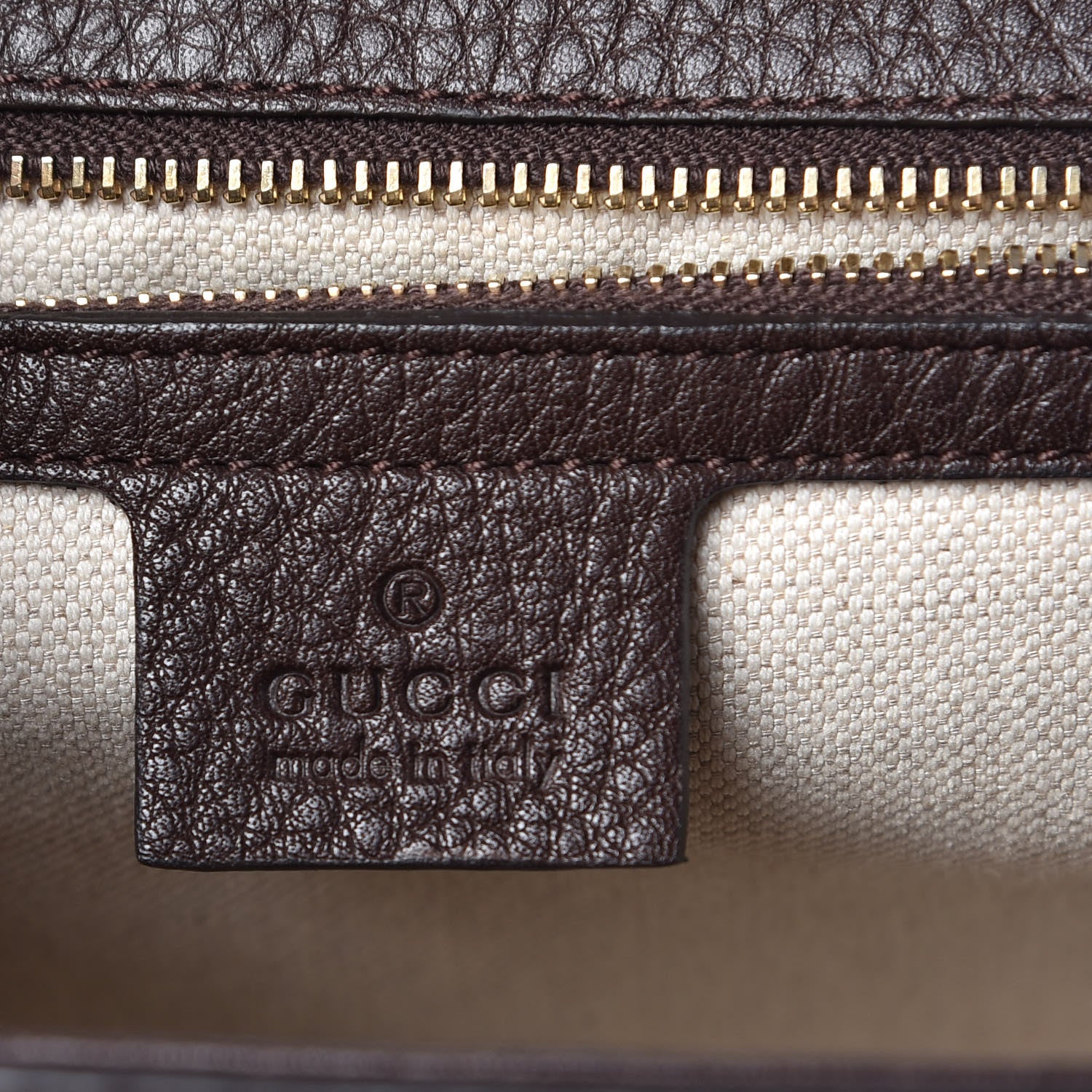 Gucci Monogram Medium New Bamboo Top Handle Bag Dark Brown 7 of 12