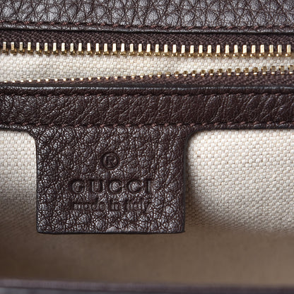 Gucci Monogram Medium New Bamboo Top Handle Bag Dark Brown 7 of 12