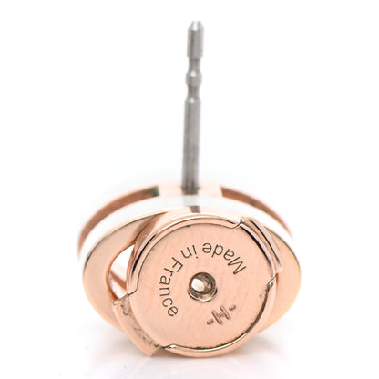 Hermes Rose Gold Lacquered Mini Pop H Earrings White 7 of 11