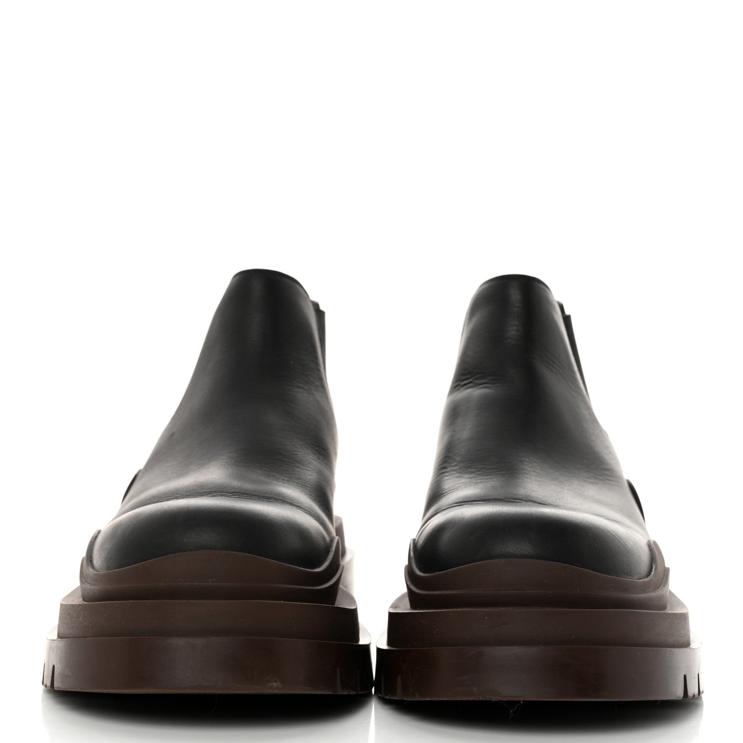 Bottega Veneta Calfskin The Tire Cropped Chelsea Boots 39 Brown 2 of 8
