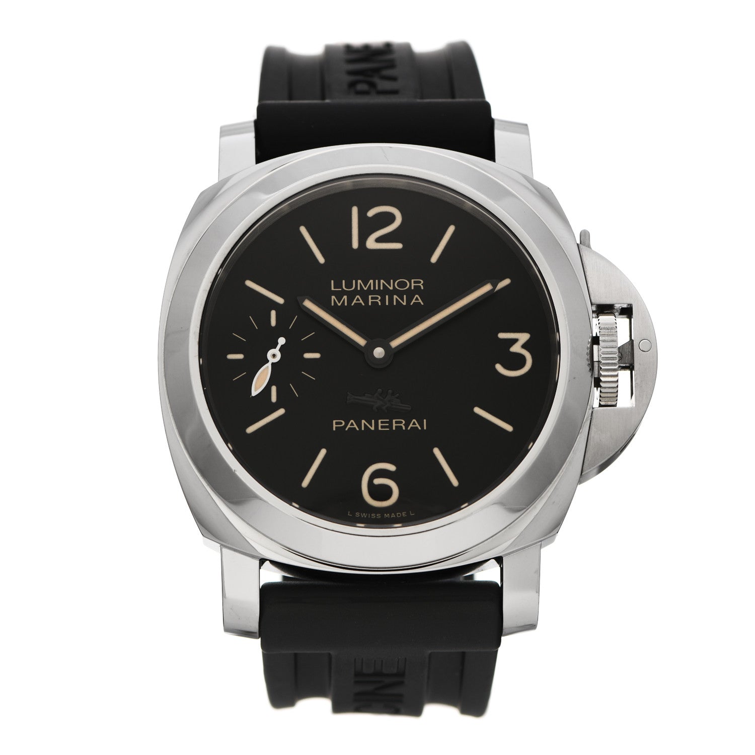Panerai Stainless Steel Rubber 44mm Luminor Marina Abu Dhabi Edition Manual Winding Watch Black PAM00543 1 of 6