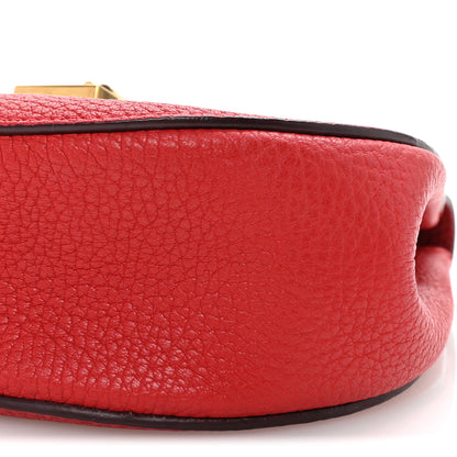 Chloe Grained Lambskin Mini Drew Shoulder Bag Plaid Red 9 of 9