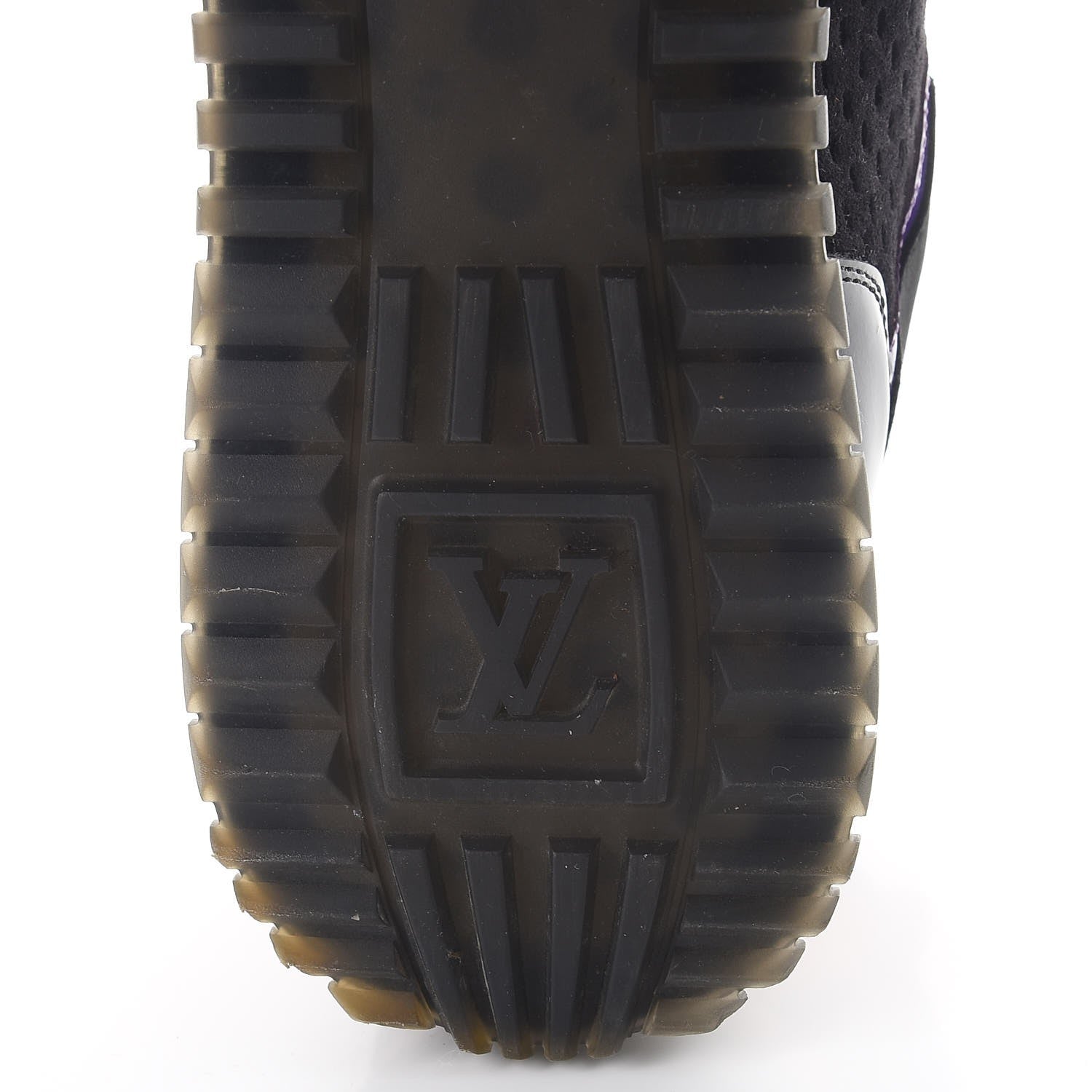 Louis Vuitton Nubuck Calfskin Perforated Run Away Sneakers 38.5 Black 10 of 10