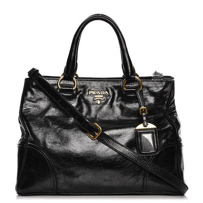 Prada Vitello Shine Tote Nero Black 1 of 12