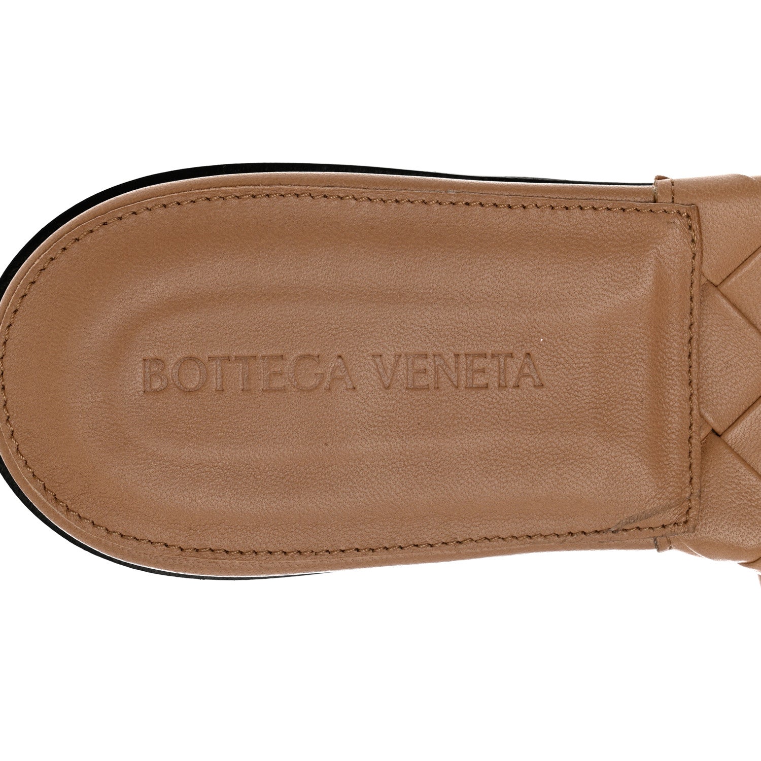 Bottega Veneta Nappa Maxi Intrecciato Lido Flat Sandals 38 Tan 6 of 8