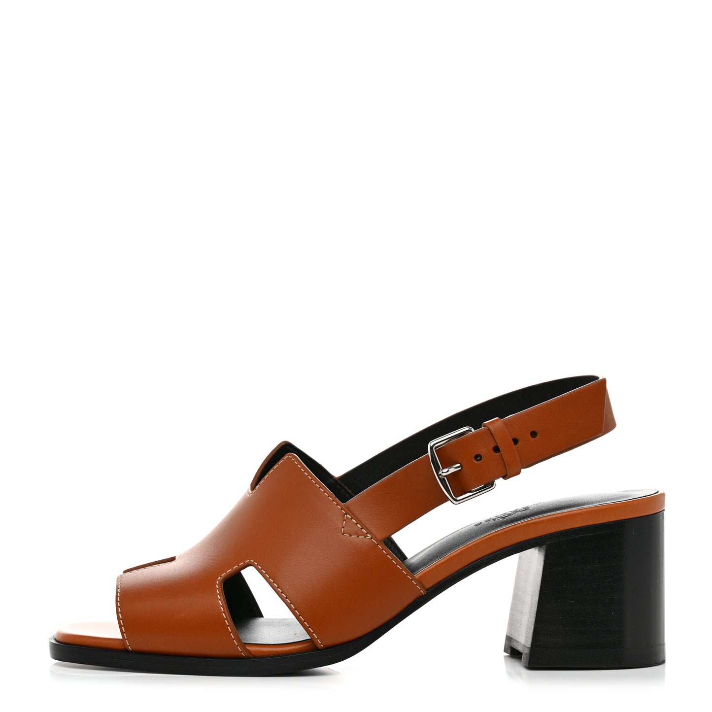 Calfskin Elbe 60 Sandals 39 Marron Glaise