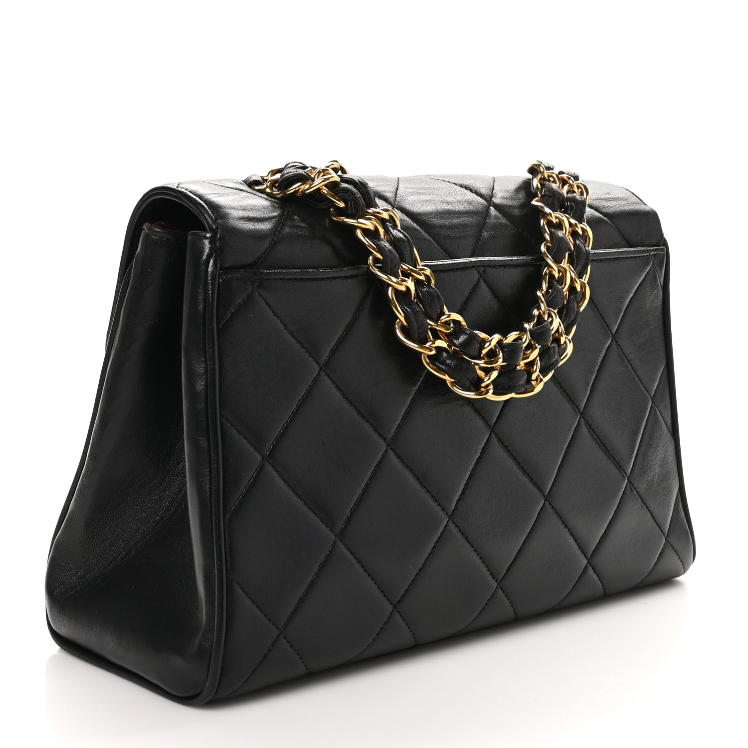 Chanel Lambskin Quilted Medium Single Flap Black 3 of 10