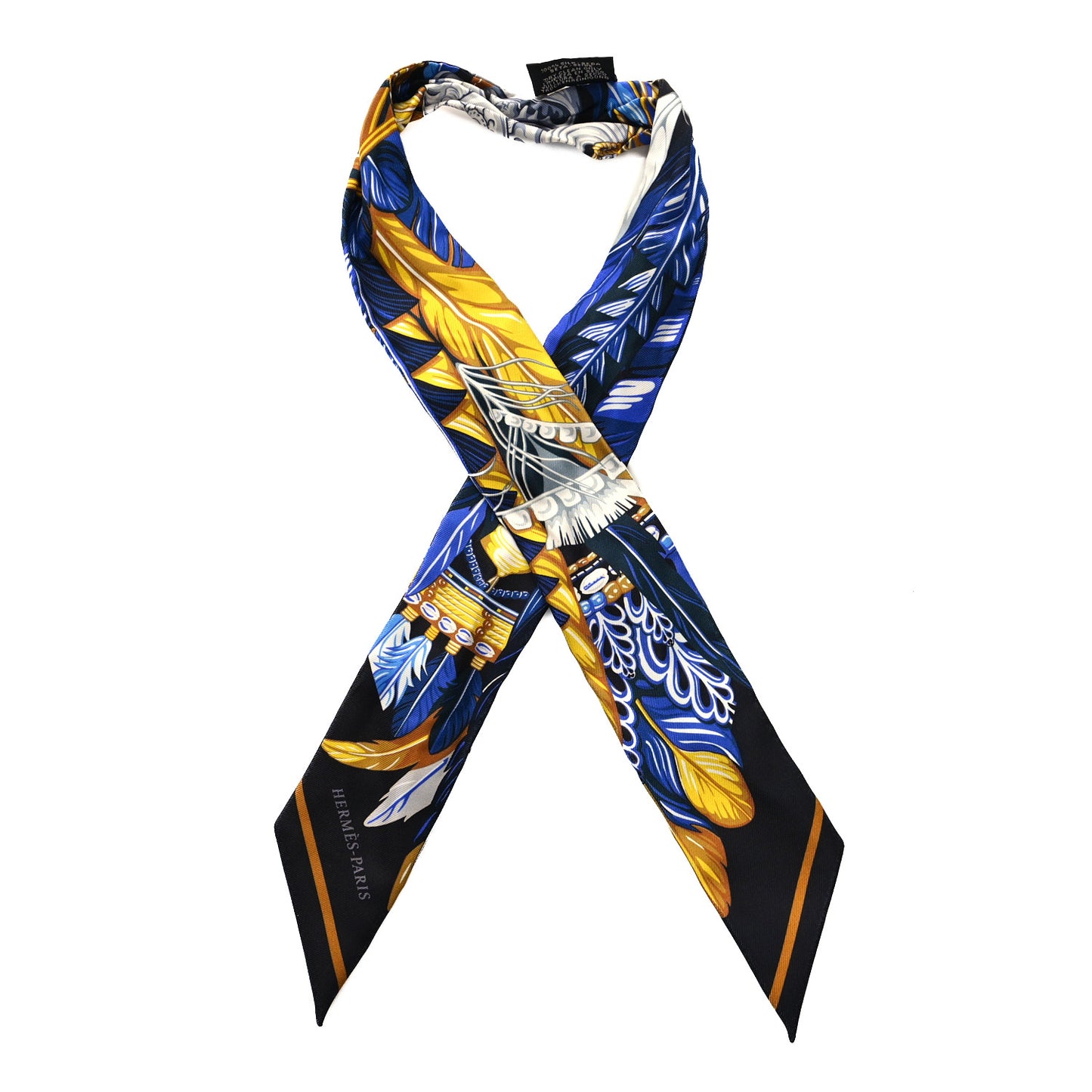 Silk La Danse Pacifique Twilly Bleu Nuit Jaune Vif