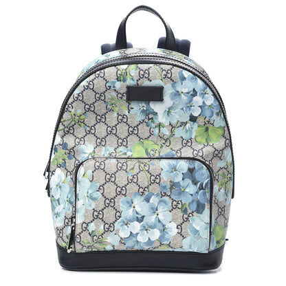 Gucci GG Supreme Monogram Blooms Small Day Backpack Blue 1 of 10