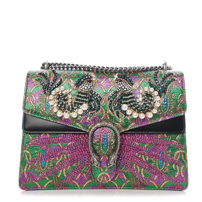 Gucci Brocade Crystal Embellished Medium Dionysus Shoulder Bag Multi 1 of 8