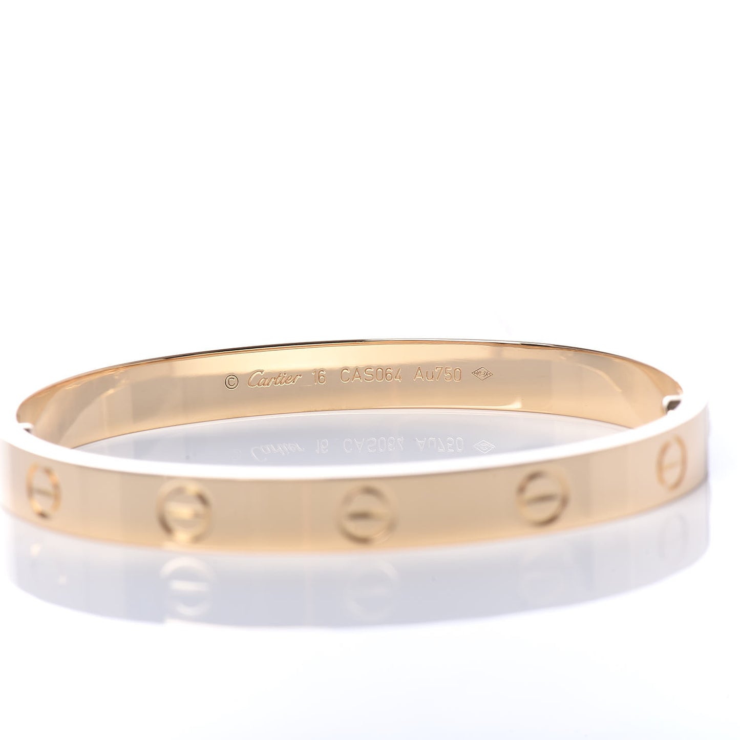 18K Yellow Gold LOVE Bracelet 16