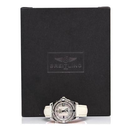Breitling Stainless Steel Calfskin Diamond Mother of Pearl 36mm Galactic Automatic Watch A37330 5 of 5