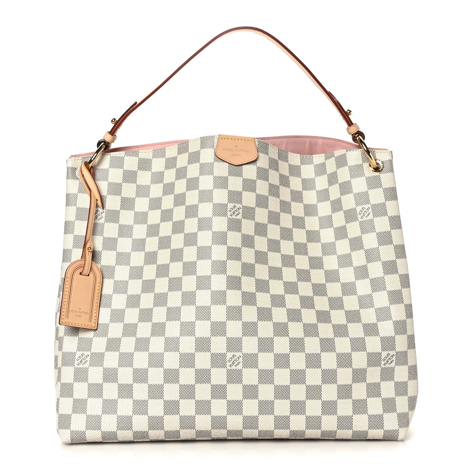 Louis Vuitton Damier Azur Graceful MM Rose Ballerine 1 of 8