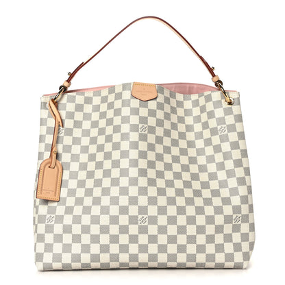 Louis Vuitton Damier Azur Graceful MM Rose Ballerine 1 of 8