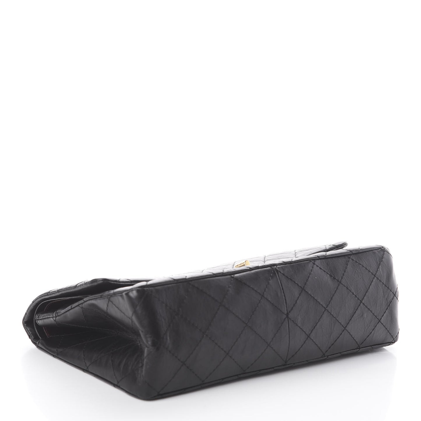 Aged Calfskin Quilted 2.55 Reissue 227 Flap Black