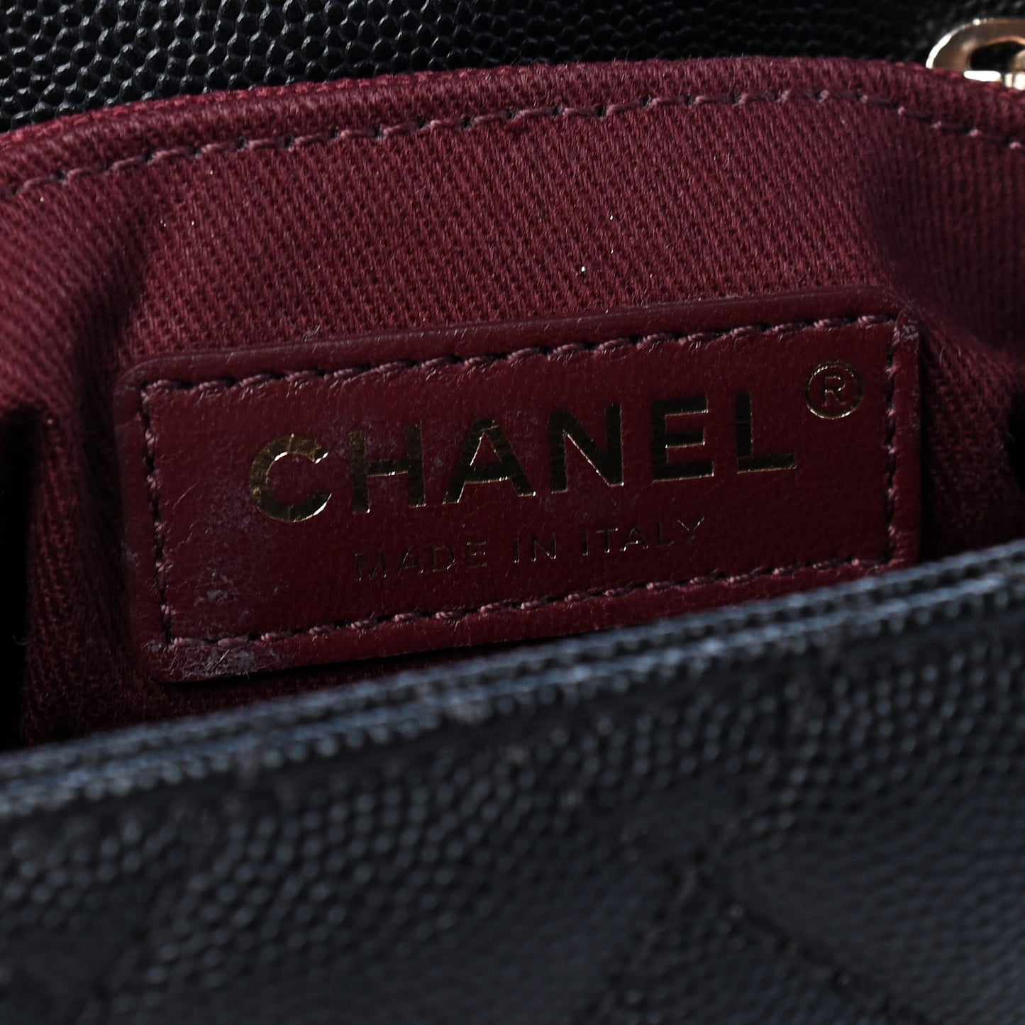 Caviar Quilted Mini Coco Handle Flap Black