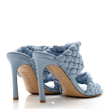 Bottega Veneta Nappa Twisted Padded Intrecciato Curve Slide Sandals 39 Ice 4 of 9