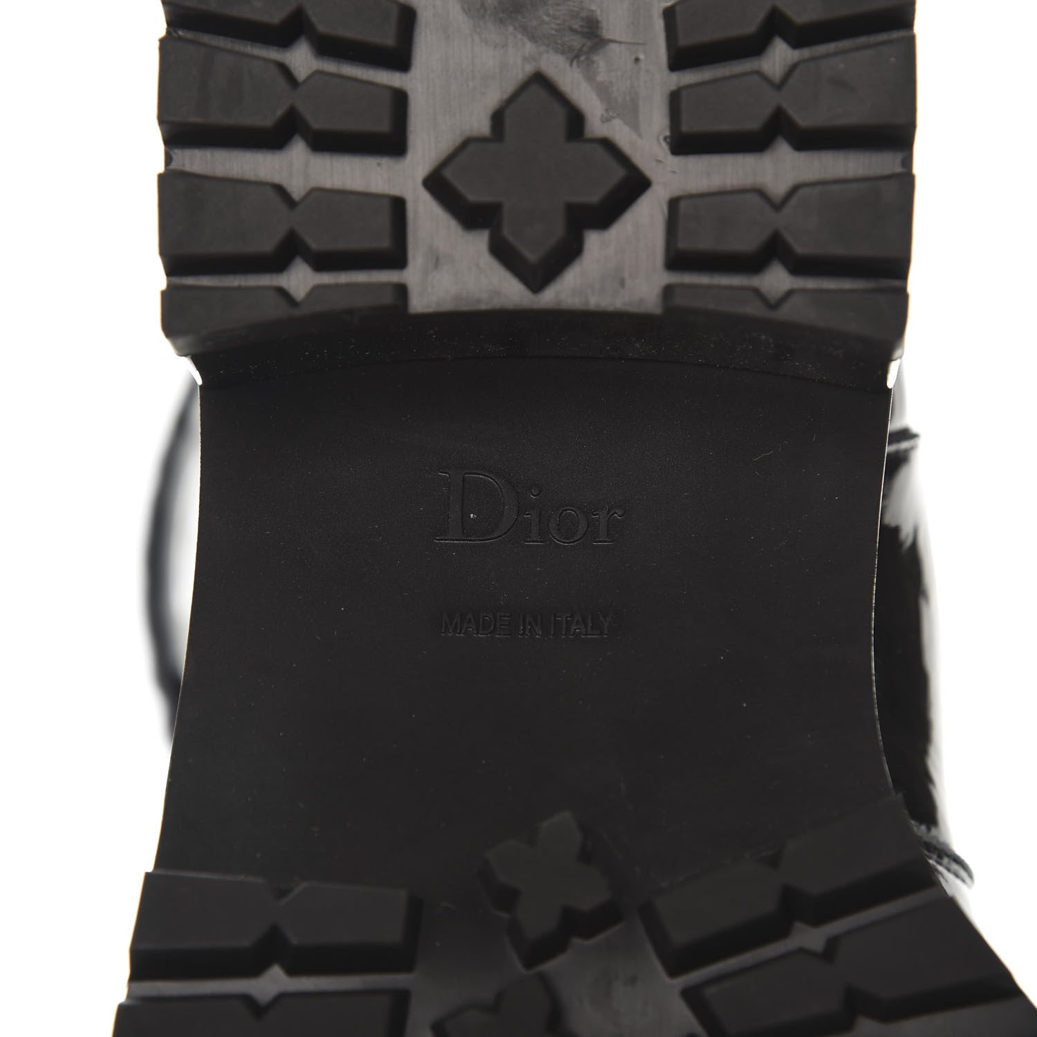 Christian Dior Shiny Rubber Calfskin Tall Boot 38 Black 6 of 6