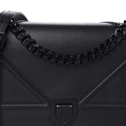 Christian Dior Ultra Matte Calfskin Studded Medium Diorama Flap Bag Black 11 of 11