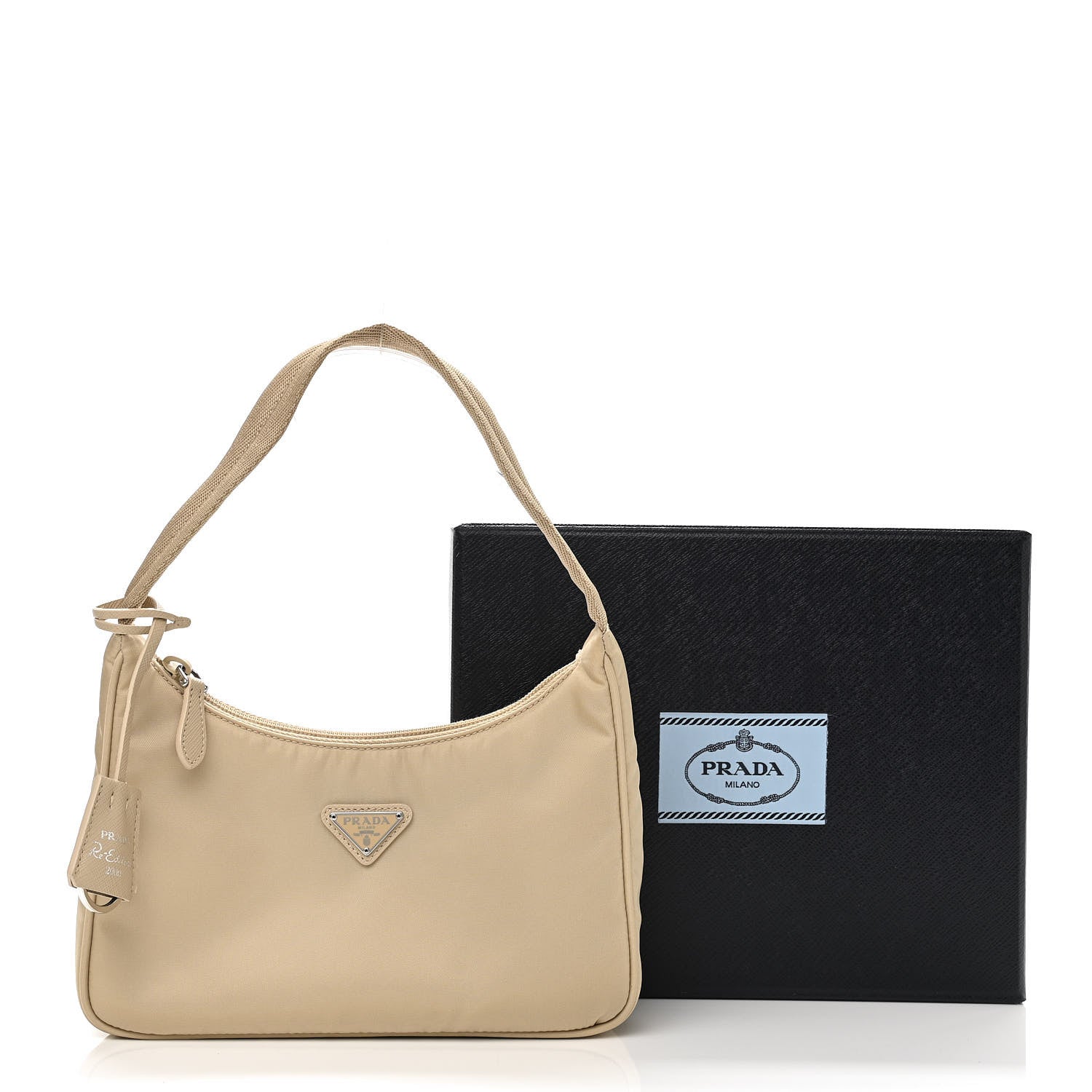 Prada Re-Nylon Saffiano Mini Re-Edition 2000 Bag Deserto 11 of 11