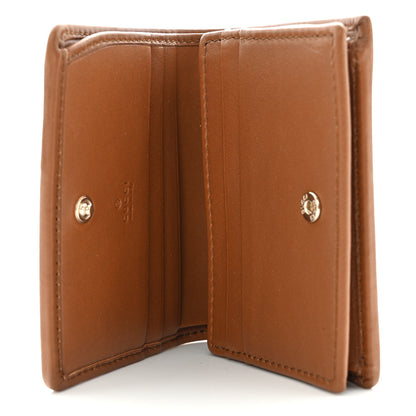 Gucci GG Supreme Monogram Textured Calfskin Emblem Mini Wallet Beige Dark Brown 5 of 8