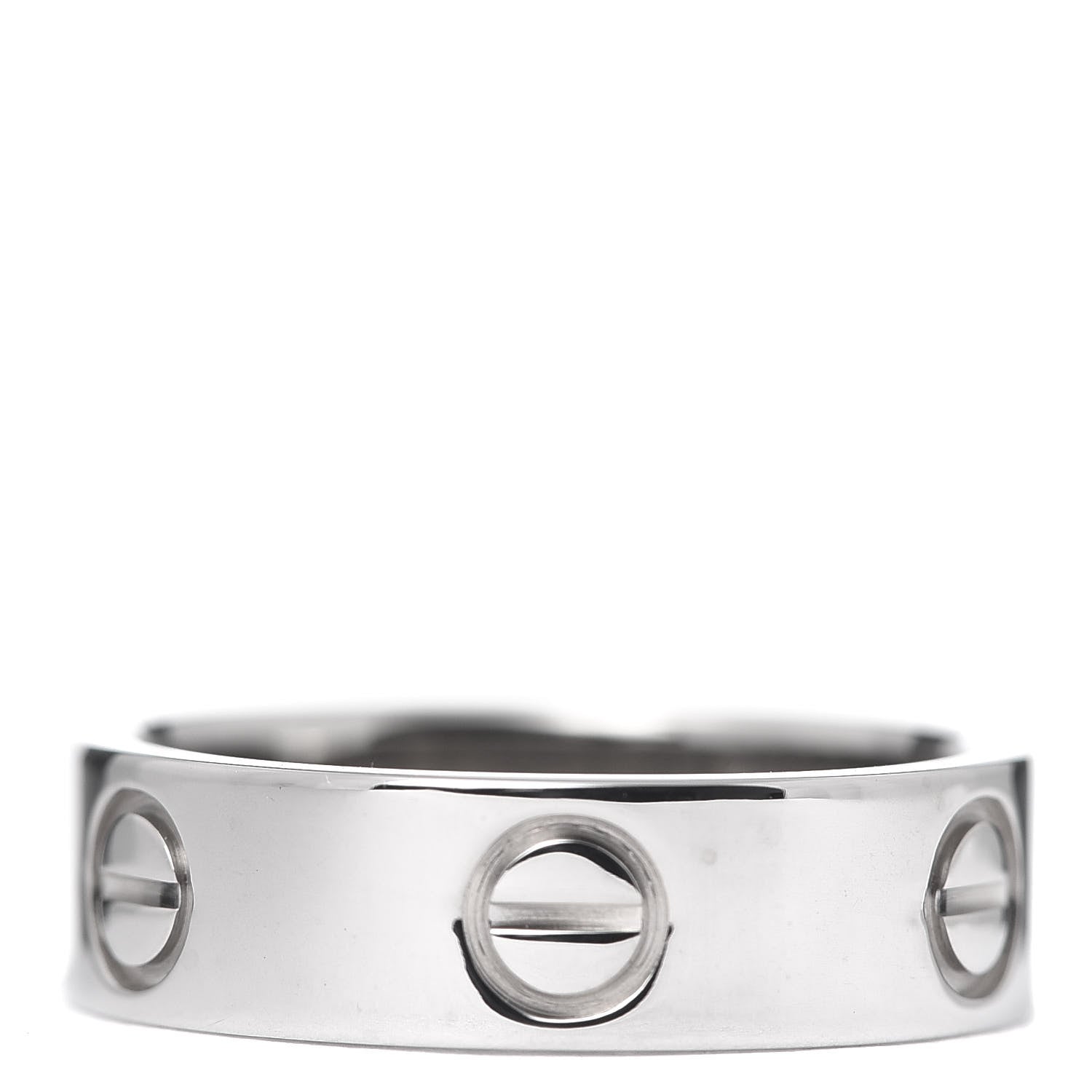 Cartier 18K White Gold 5.5mm LOVE Ring 51 5.75 3 of 4