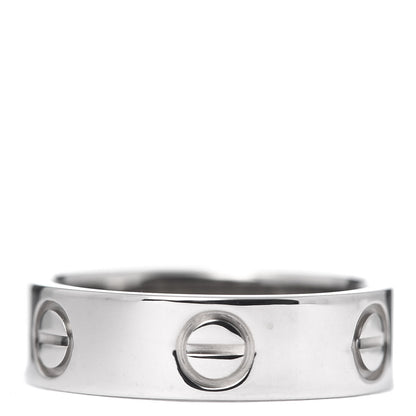 Cartier 18K White Gold 5.5mm LOVE Ring 51 5.75 3 of 4