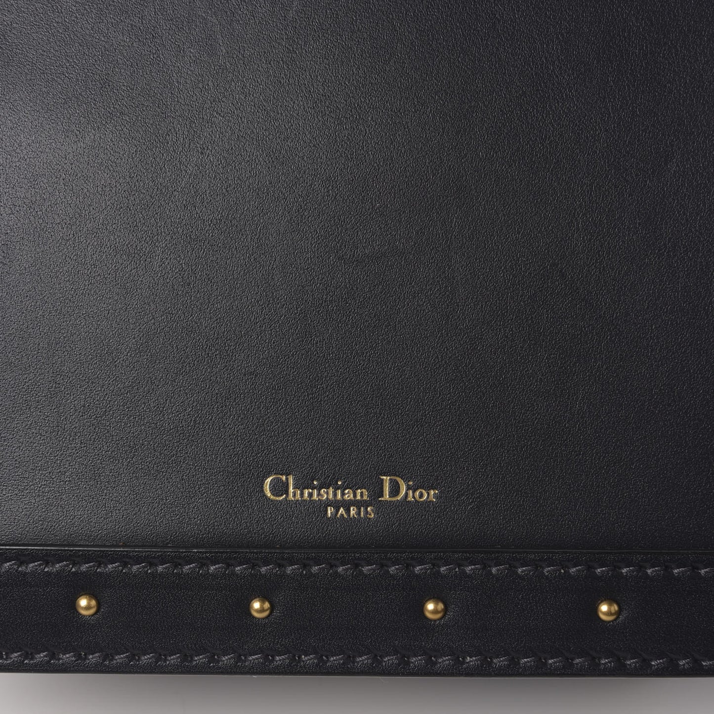 Calfskin Studded Square Dioraddict Flap Black